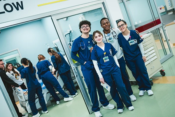 Undergraduate nursing students in interactive lab