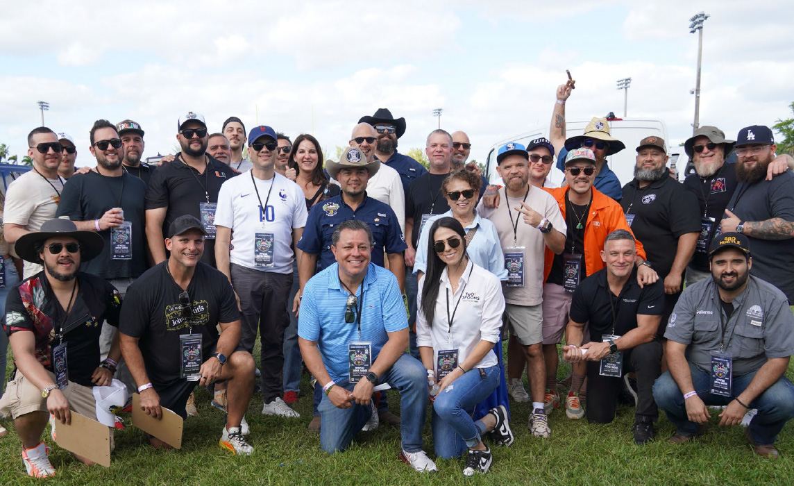 Pig roast participants